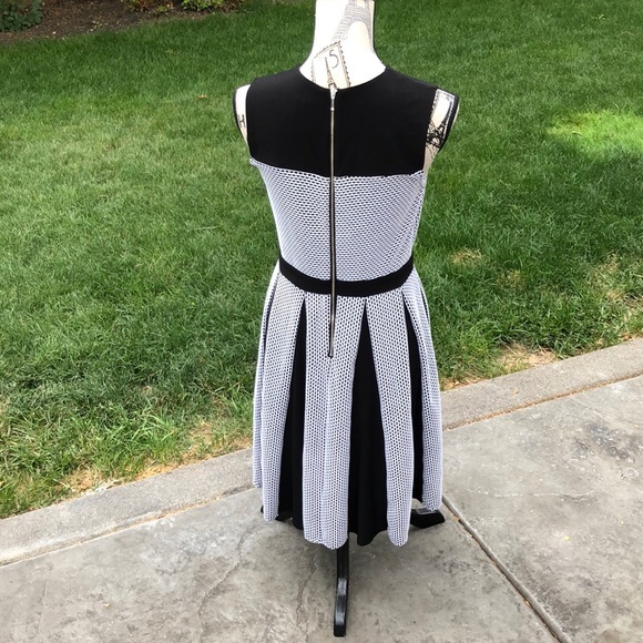 Taylor Checked and Pleated Sleeveless Dress -6 - Picture 3 of 7